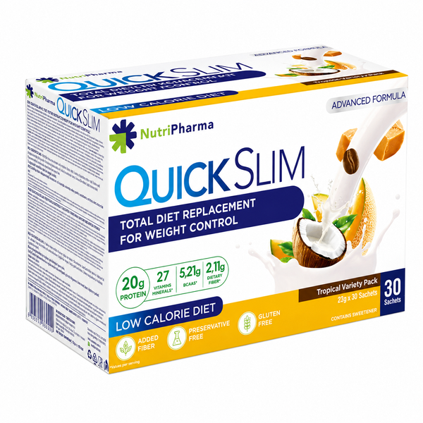 Протеиновый коктейль для сбалансированного питания Quick Slim &laquo;Микс экзотических вкусов&raquo;, 30 саше по 23 г  204707 фото